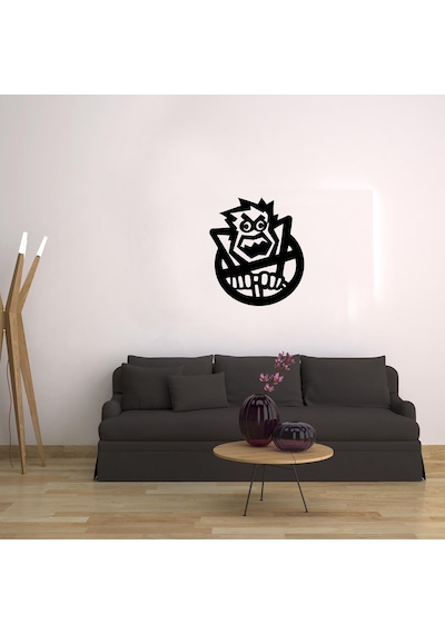 Trafik Canavarı Folyo Sticker 70cm Uzunluk Siyah