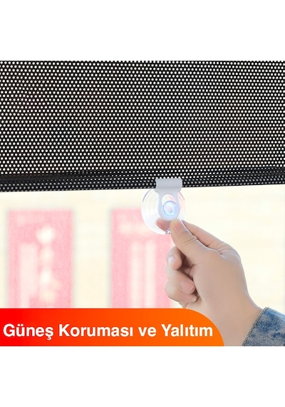 Araba İçi Katlanabilir Araç Oto Ön Cam Güneşlik Branda 40X125Cm-Siyah