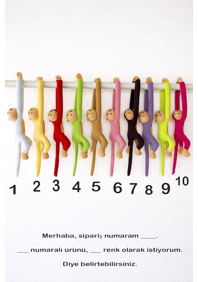 Elleri Yapışan Oyun Ve Uyku Arkadaşı Peluş Maymun Oyuncak Sarılan Maymun M0010 Pembe