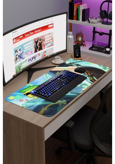 Kinich Genshin Impact Anime Gacha V1 - 90x40 Xxl Gaming Mouse Pad Fare Altlığı