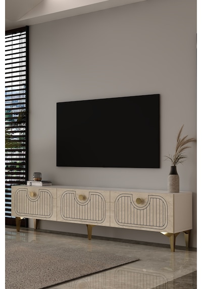 180dhdts3bta Hera Lazer Desenli Tv Sehpası,ünitesi Beyaz-traverten-altın 180dhdts3bta Hera Lazer Desenli Tv Sehpası,ünitesi Beyaz-traverten-altın