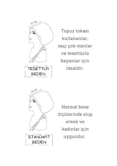 Standart Beden Kiremit Rengi Yelpazeler Cerrahi Bone Doktor Hemşire Sağlıkçı Hastane Bonesi Renkli