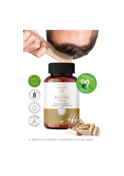 Erbatab Biotin Takviye Edici Gıda 60 Kapsül