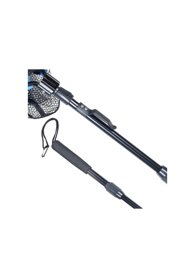 Lnd-26 40x30cm Kauçuk Tor 60cm Sap Katlanır Lrf Balıkçı Kepçesi