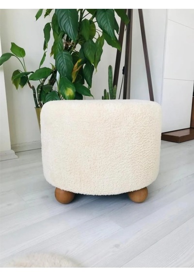 Puf El Yapımı Puf Kedi Yatağı Makyaj Masası Pufu Salon Pufu Oturma Odası Krem