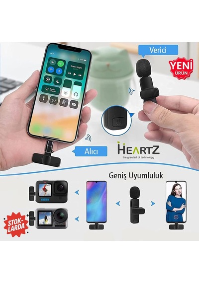 Heartz Type C Çıkışlı Samsung Xiaomi İphone Uyumlu Wireless Micro