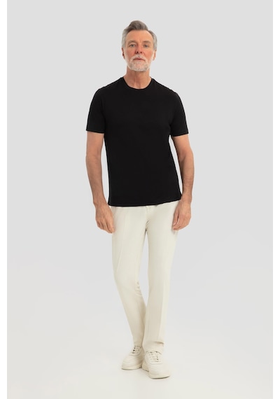 Sabri Özel Erkek Siyah Dar Kesim Slim Fit %100 Pamuk Bisiklet Yaka Tişört Sabri Özel Erkek Siyah Dar Kesim Slim Fit %100 Pamuk Bisiklet Yaka Tişört