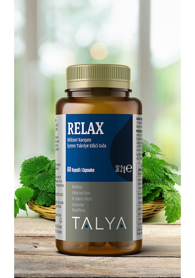 Talya Relax Bitkisel Karışım İçeren Takviye Edici Gıda 60 Kapsül