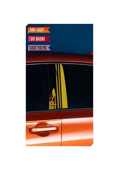 Araç Kapı Direk Kaplama Folyosu Kill Bill Desenli Sağ Sol Takım 2 Adet - 22x50 Cm Görsel - 785710787