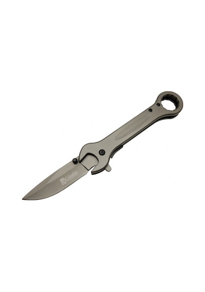 8000b Anahtar Görünümlü Siyah Kamp Çakı 19 Cm - Otomatik, Metal Sap