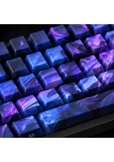 68 Tuşlu Spirit Blossom Akali Temalı Pbt Klavye Tuş Başlığı Seti Yan Baskılı, Boya Süblimasyonlu, Cherry Profil