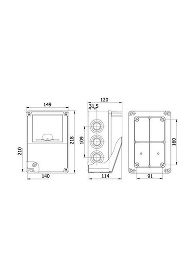 Mete Enerji 140x210x114 Kombinasyon Rakor Girişli Gövde Gri 40204605