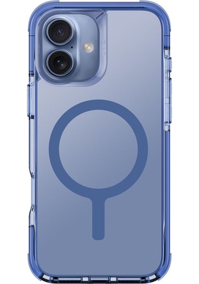 Apple Uyumlu iPhone 16 Kılıf Combat Serisi Üç Katmanlı Magsafe Özellikli Magclick Koruyucu Kılıf Blue