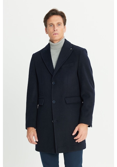 AC&Co / Altınyıldız Classics Erkek Lacı Yünlü Standart Fit Normal Kesim Palto Lacı