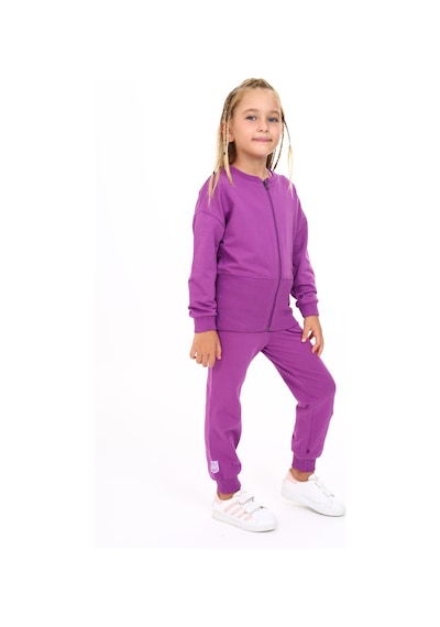 Toontoy Kids Toontoy Kız Çocuk Armalı Eşofman Takım Mor