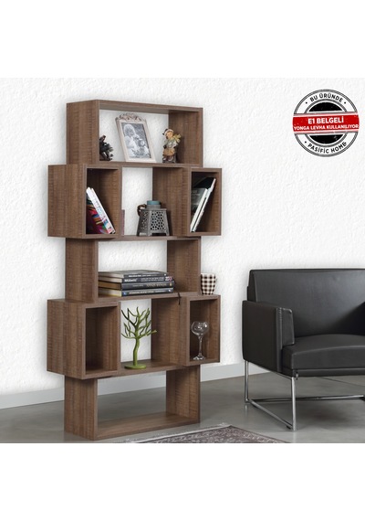 Pasifichome Box Raflı Kutulu Kitaplık Koyu Meşe / Çalışma Odası Kitaplık