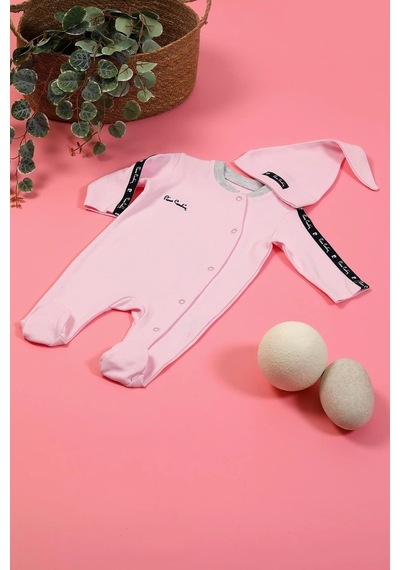 Pierre Cardin Şapkalı Çıtçıtlı Tulum Pembe