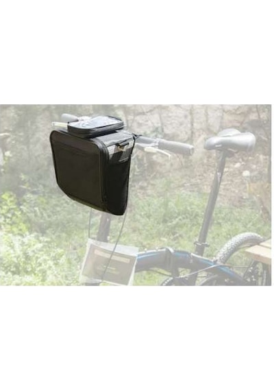 Procycle Pc-745 Katlanır Bisiklet Gidon Çantası Telefonluklu Siyah