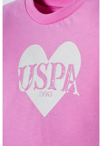U.s. Polo Assn. Kız Bebek Pembe Şort Takım Usb3012-c-v1 Pembe