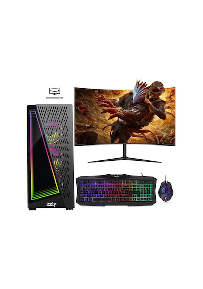 Izoly ST998670 i5-4570 16 GB 256 GB SSD GTX1660S 6 GB 24" Free Dos Masaüstü Oyuncu Bilgisayarı