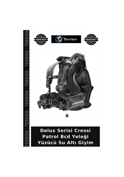 Delux Serisi Cressi Patrol Bcd Yeleği Yüzücü Su Altı Giyim Mavi