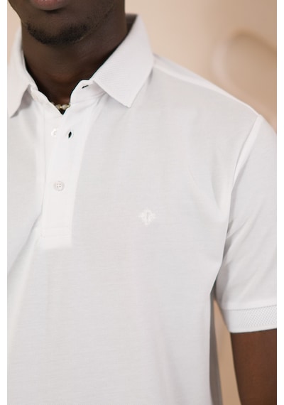 Paul Martin Örme Polo Yaka Regular Fit Pamuklu Ve Likralı T-shirt Beyaz