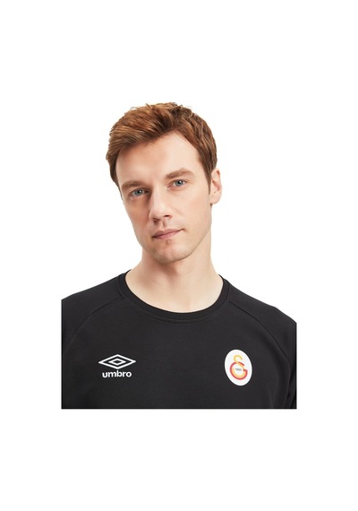 Galatasaray Lisanslı Sıfır Yaka Siyah Sweat Gs Aslan Baskılı Ahşap Kutulu Siyah