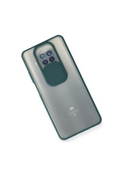 Newface Xiaomi Mi 10t Lite Kılıf Palm Buzlu Kamera Sürgülü Silikon - Yeşil