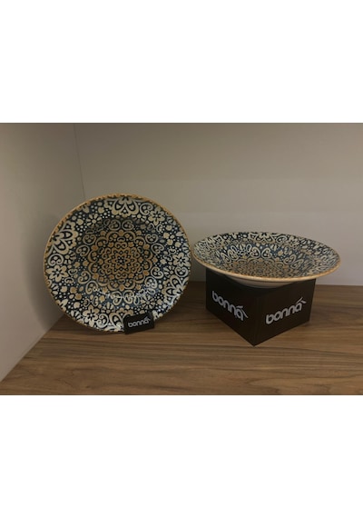 2'li Çukur Servis Tabağı / Pasta-makarna Tabağı Derin Sunum Tabağı Çukur Yemek Tabağı Makarna Ve Sal Çok renkli