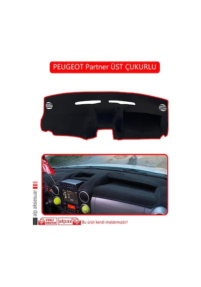 Peugeot Partner Üst Çukurlutorpido Koruma Halısı Kırmızı Kenar