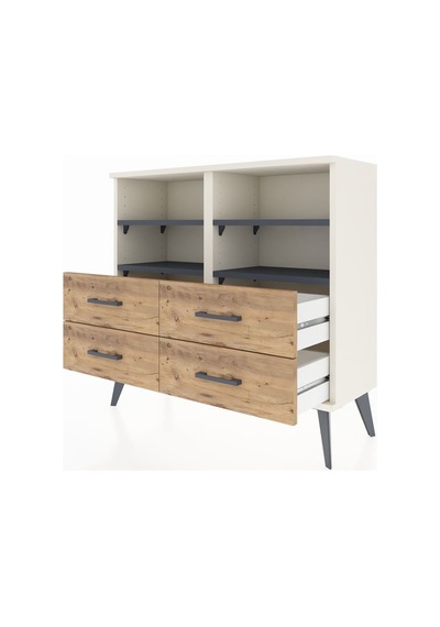 Arges Şifonyer 4 Raflı 4 Çekmeceli 88x30x80 Aytaşı-antrasit/çam Antrasit/çam Arges Şifonyer 4 Raflı 4 Çekmeceli 88x30x80 Aytaşı-antrasit/çam Antrasit/çam