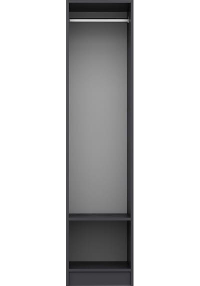 Minar Kale 1 Kapaklı Dolap İlkbahar Mebran 210cm - Antrasit/kumtaşı - Askılıklı Çok Renkli