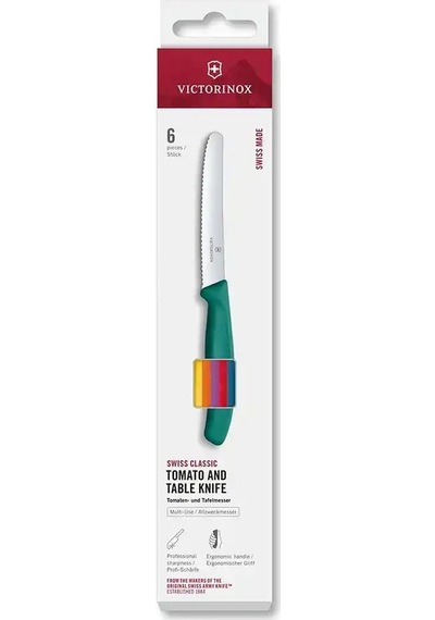 Victorinox 6.7836.6c1 Swiss Classic 6'lı Soyma Bıçağı Seti Çok Renkli