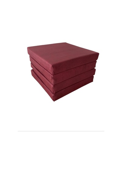 Sandalye Minderi Koltuk Minderi Su İtici Güneşe Dayanıklı Sandalye Minderi 50x50x8 Bordo 4 Adet Mavi