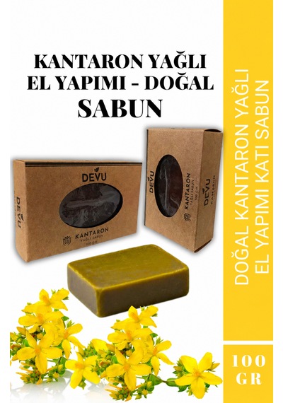 El Yapımı Doğal Sabun Kantaron Özlü Doğal Kantaron Sabun