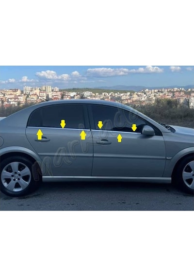 Opel Vectra C Krom Cam Çıtası 2002-2009 4 Parça Paslanmaz Çelik