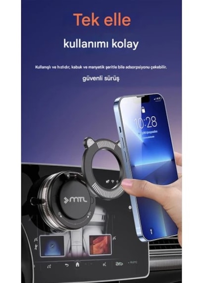 Araç Içi Telefon Tutucu - Tek Tıkla Kolay Kullanım Şık Tasarım