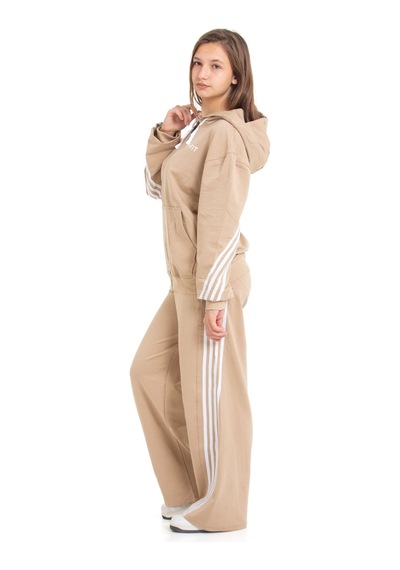 Miniğimin Cicileri Minigimin Cicileri Şeritli Dri Fit Kapşonlu Kız Çocuk 2 Li Eşofman Takımı - Bej Miniğimin Cicileri Minigimin Cicileri Şeritli Dri Fit Kapşonlu Kız Çocuk 2 Li Eşofman Takımı - Bej