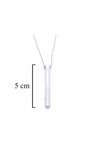 316l Çelik Oval Uzun Erkek Kolye 60 Cm Ekly-107 Gümüş