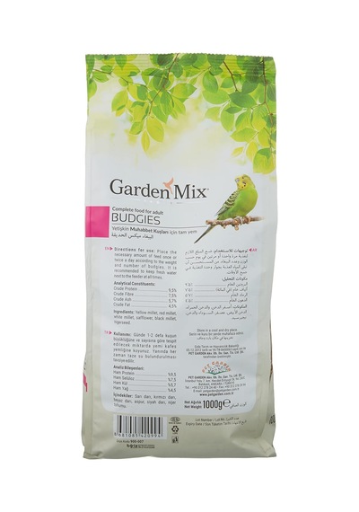 Garden Mıx Platin Seri Muhabbet Kuşu Yemi, 1 Kg