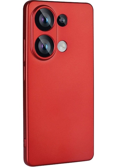 Noktaks - Xiaomi Uyumlu Redmi Note 13 4g - Kılıf Mat Renkli Esnek Premier Silikon Kapak - Kırmızı