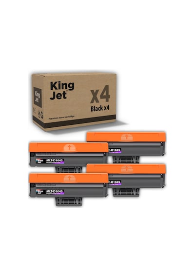 Kingjet Samsung Uyumlu Mlt d104s Standart Kapasiteli 4'lü Paket Çipli Toner Ml 1660