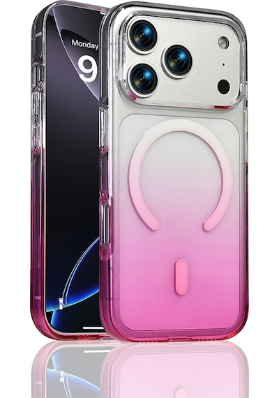 Apple Uyumlu iPhone 17 Pro Max Kılıf M-safe Şarj Özellikli Septik Silikon Kılıf Mor