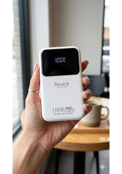 20000 Mh Pd 27w Ve Usb 100w Hızlı Şarj Dahili Type C Ve Lightning Kablolu Dünya Standartlarına Uygun Polymer Batary