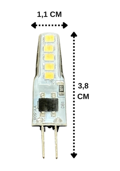 2 Adet Heka 2w 14w 3000k Sarı Işık G4 Duylu Dim Edilebilir Led Kapsül Ampul