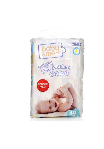 Baby Me Ekonomik Paket Pofuduk Bebek Bakım Örtüsü 60 x 60 CM 40 Adet