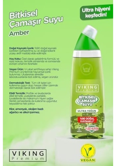 Premium Çamaşır Suyu Amber 750 Ml