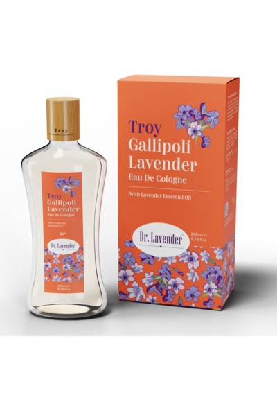 Lavanta Yağlı Kolonya 80 Derece Cam Şişe Lavanta Kolonyası 260 Ml
