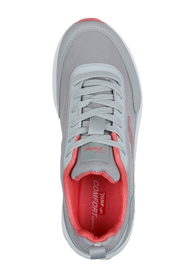 Jump 28086 Gri - Somon Pembe Kadın Sneaker Günlük Spor Ayakkabı Açık Gri - Somon
