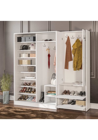 Abre Vm-300348 Beyaz Vestiyer Portmanto Ayakkabılık Diğer